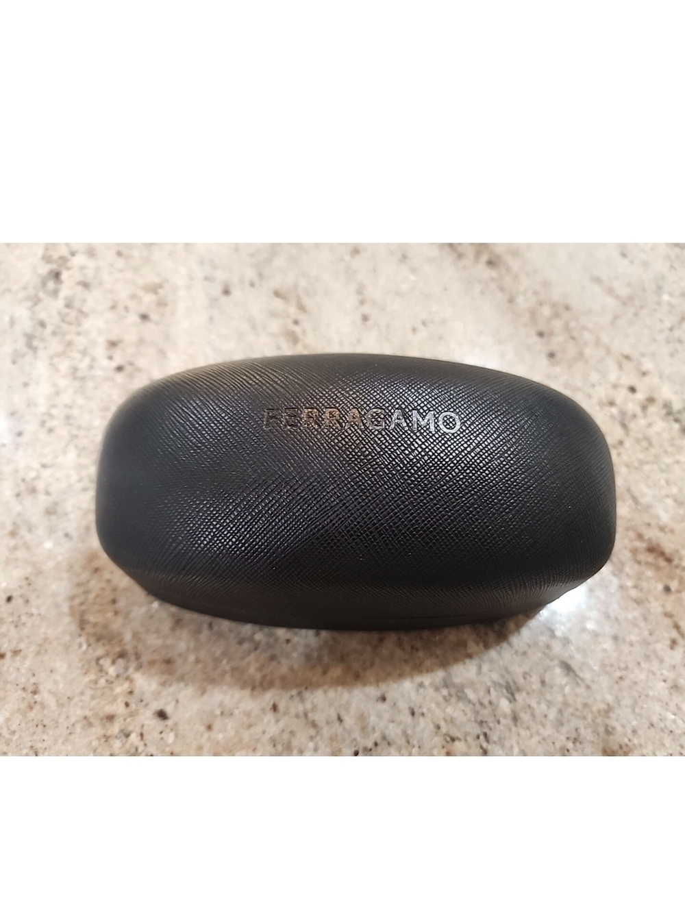 Salvatore Ferragamo Black Textured Sunglasses Case **Case Only**